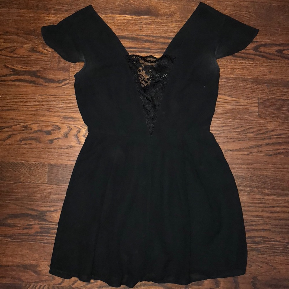 Black lace romper